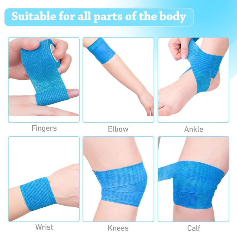 SCBOY self-adhesive bandage 12 rolls bandage self-adhesive 10cmx4.5m multicolored elastic self-adhesive bandage for stretch athletes wrist ankles, animals - BeesActive Australia