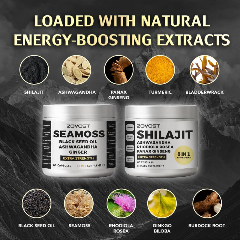 Superblend Daily Wellness Supplement – 24-in-1 Natural Formula with Sea Moss, Shilajit & Adaptogens – Energy, Focus & Vitality Support