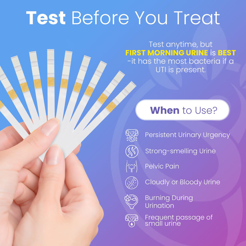 Pelvana Urinary Tract Infection Test Strips - 50 UTI Test Strips for Women, Accurate 3-Parameter Readings for Leukocytes, Nitrite, and pH - Advanced and Easy at-Home UTI Testing - BeesActive Australia