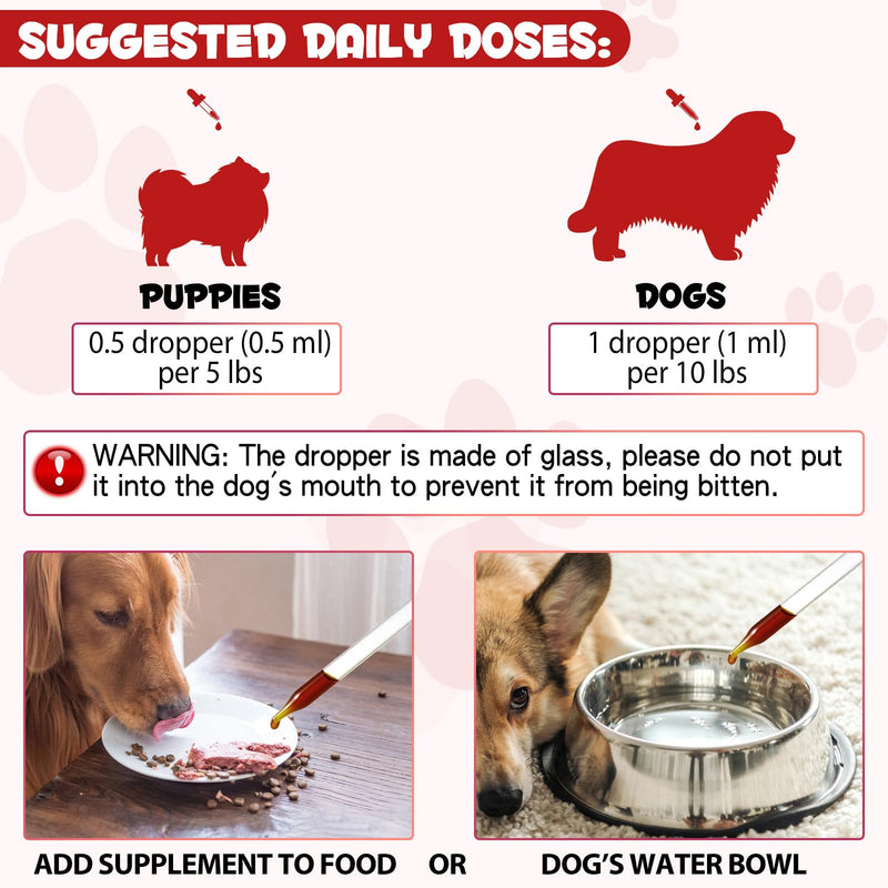 Iron Supplement for Dogs - Liquid Drops for Anaemia Treatment & Prevention | Supports Healthy Blood Cell Production & Oxygen Transport | Palatable Caramel Flavour 60mL