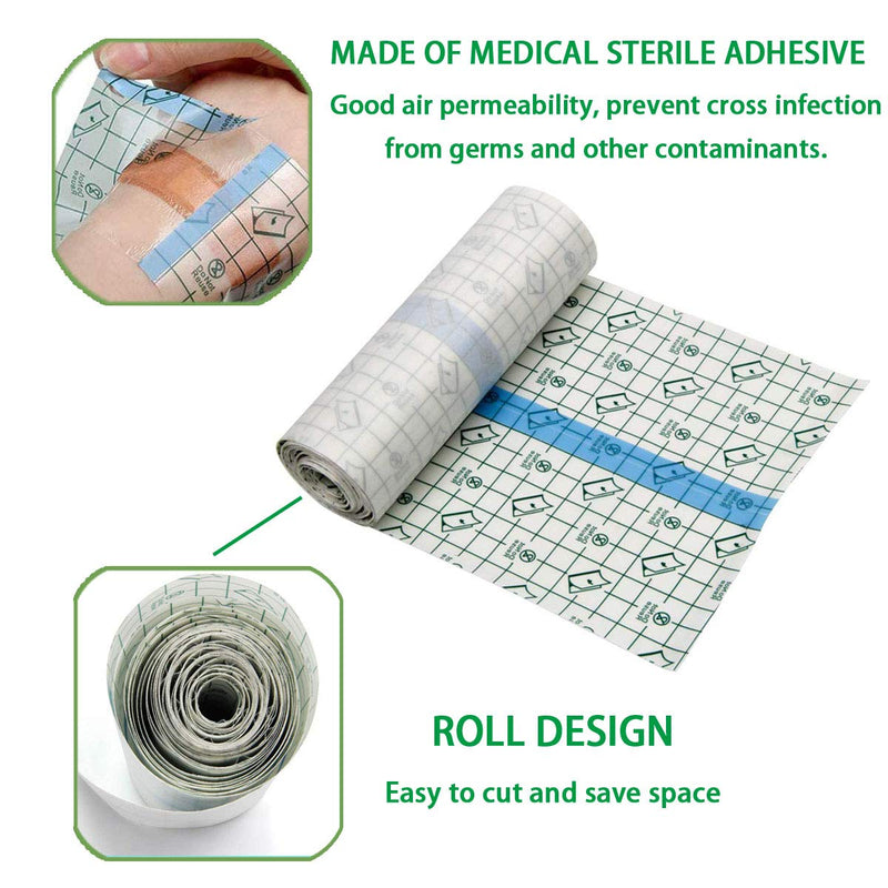Flatoedu Tattoo Aftercare Bandage Roll 10" x 10 Yard - Waterproof Film 10 x 360 Inch