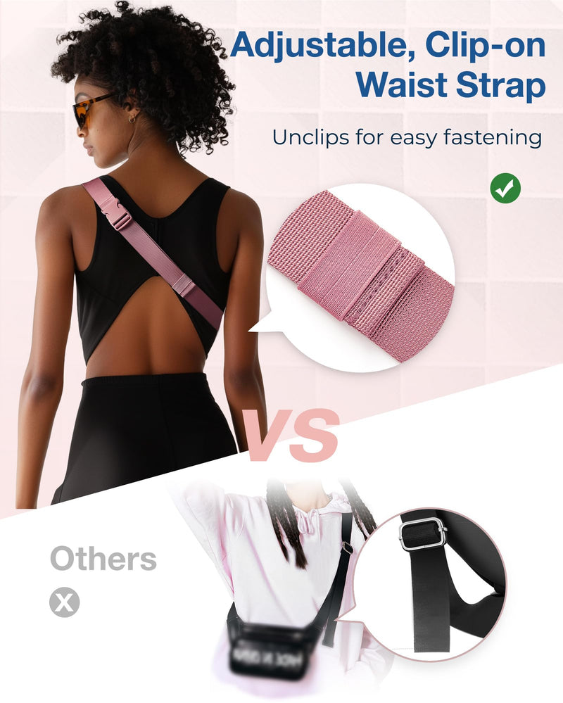 BAGSMART Fanny Packs for Women Small Belt Bag with Adjustable Strap Waist Pack for Running Workout Traveling Hiking, Pink