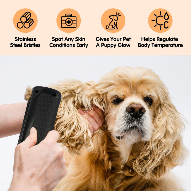 Groomify Pet Care Brush, Tails Deshedding Brush, Pets Tails Deshedding Brush, Dog Deshedding Comb, Pet Hair Removal Brush Grooming Tool Combs - BeesActive Australia