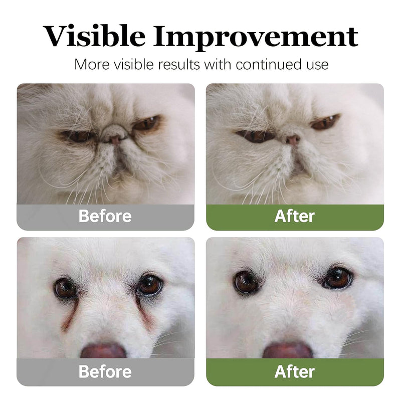 Eye Wipes for Dogs & Cats - Tear Stain Remover for Pets - Dog Eye Wipes for Discharge and Crust - Eye Care Cleaning Pads for Reducing Dirt and Mucus Secretions - 100pcs - BeesActive Australia