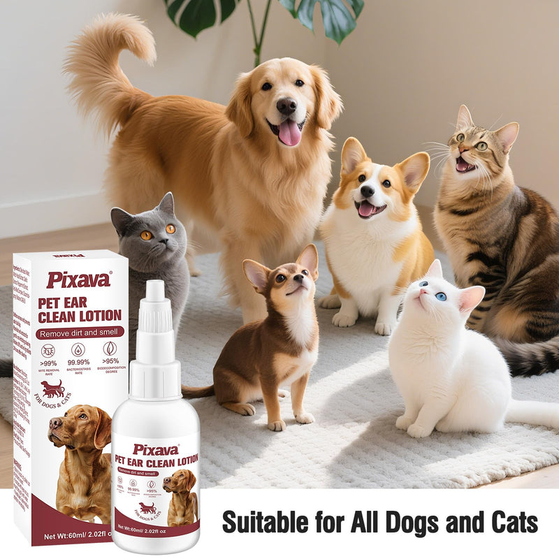 Dog Ear Infection Treatment Drops, Cat Ear Cleaner to Help Remove Debris &Smell for Cats & Dogs,Soothe and Relieve Itchiness 3