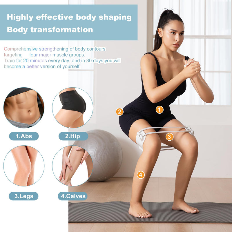 Adjustable Booty Bands-Resistance Bands for Legs Working Out-10/20/30lbs Exercise Workout Band with Carry Bag for Women & Men Physical Therapy, Home Fitness, Strength Training, Yoga Gray