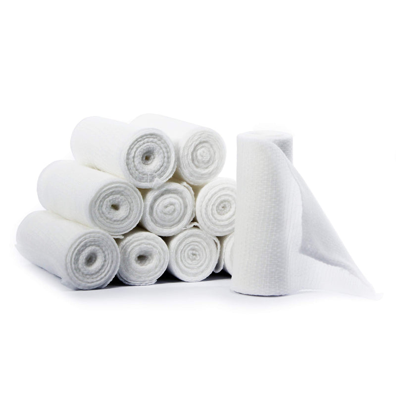 MED PRIDE Conforming Gauze Rolls First Aid Rolled Stretch Bandages for Wounds & Injuries – Disposable Nonsterile Body Wrap Dressing for The Knee, Ankle, Hands, Wrist, White (3''x 4.1 yd) - BeesActive Australia
