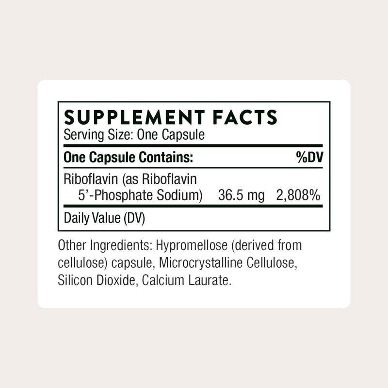 THORNE Riboflavin 5'-Phosphate, Vitamin B2 (R5P) Supplement, 60 Capsules | Supports Methylation, Red Blood Cell Formation & Healthy Metabolism*, Bioactive Vitamin B2, NSF Contents Certified
