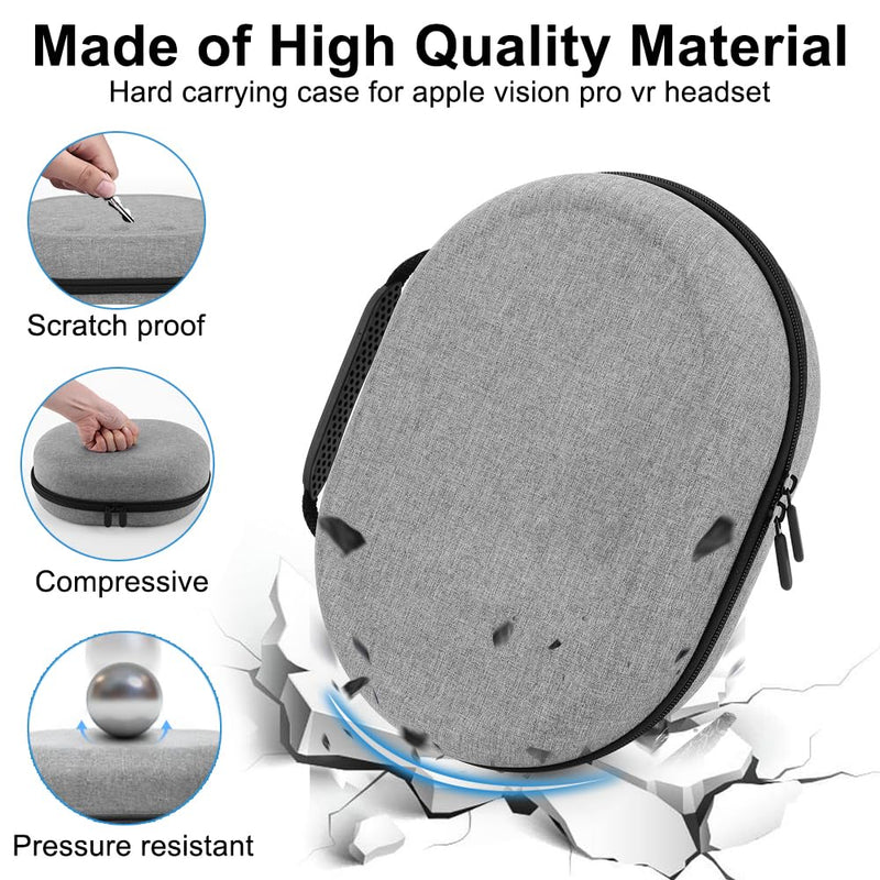 Hard Carrying Case For Apple Vision Pro - Apple Vision Pro Case Compatible With Battery & Charger Accessories - Anti-Fall Waterproof And Travel Hard Protective Cover Portable Storage Bag - BeesActive Australia