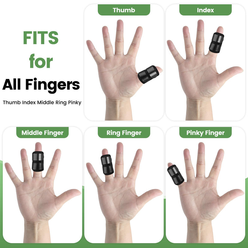 5Pcs Thumb Splints, Small Finger Brace for Trigger Finger - Broken - Arthritis - Straightening for Index - Middle - Ring - Pinky Black - BeesActive Australia