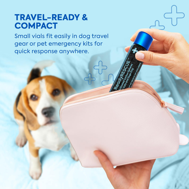 ReadyRESCUE Activated Charcoal microspheres for Dogs and Cats - Veterinary-Grade Pet First Aid Kit Essential - Fast Acting Emergency Poison Binder - Safe and Travel Ready - 30 g Pack of 1 1 Vial