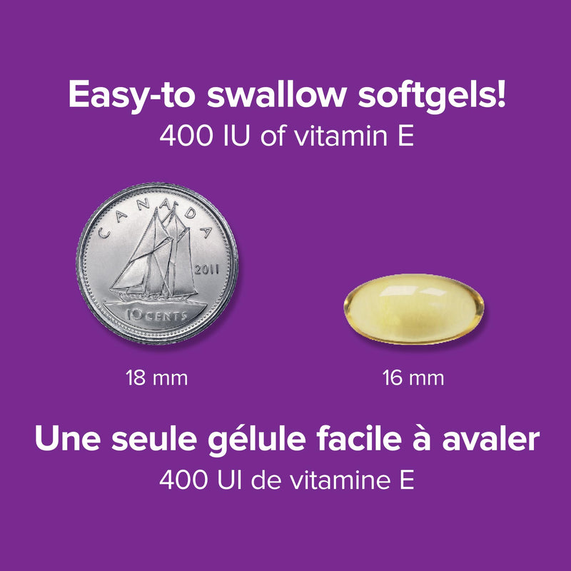 Webber Naturals Vitamin E Natural Source Softgel, 400 IU-120 Softgels
