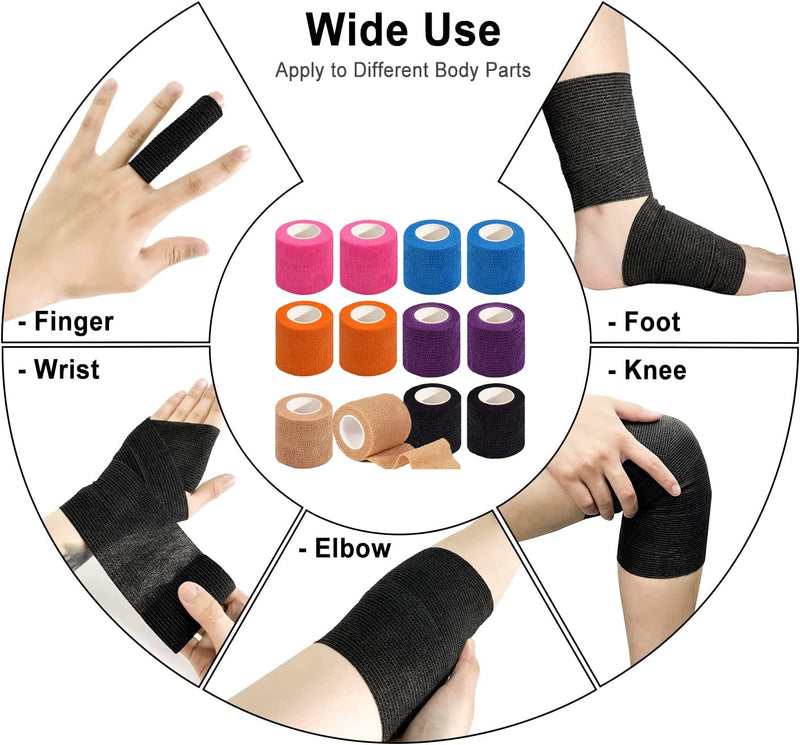 Self-adhesive bandage, 8 rolls x 7.5 cm x 4.5 m plaster roll bandage material, elastic bandage fixing bandage adhesive bandage self-adhesive - BeesActive Australia