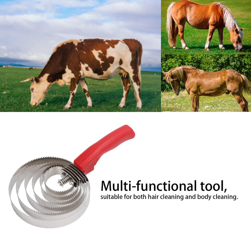 Curry Comb, Stainless Steel Livestock Itching Brush Horse Shedding Comb Horse Grooming Brushes for Sheep Horses Cows 6 Rings Curry Combs - BeesActive Australia
