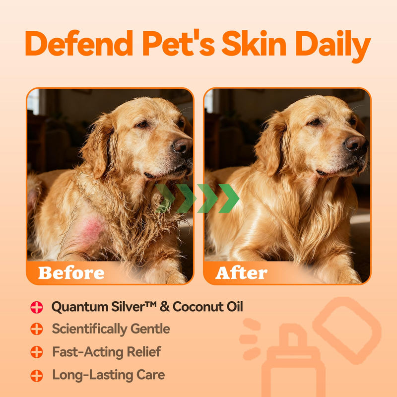 PUAINTA Hot Spot & Itch Relief Skin Cream for Dogs & Cats | Soothing Skin Cream with Quantum Silver & Coconut Oil | Moisturizes & Calms Dry, Irritated Skin | Safe & Gentle for Sensitive Skin