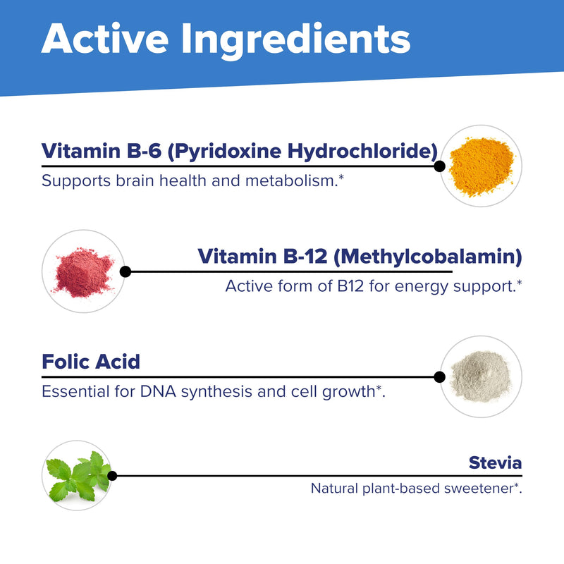 Superior Source No Shot Vitamin B-12 Methylcobalamin 1000 mcg, B-6 & Folic Acid 800 mcg - Supports Brain & Heart Health - Aids Natural Energy Levels - 60 Sublingual Dissolving Tablets Unflavored 60 Count (Pack of 1)