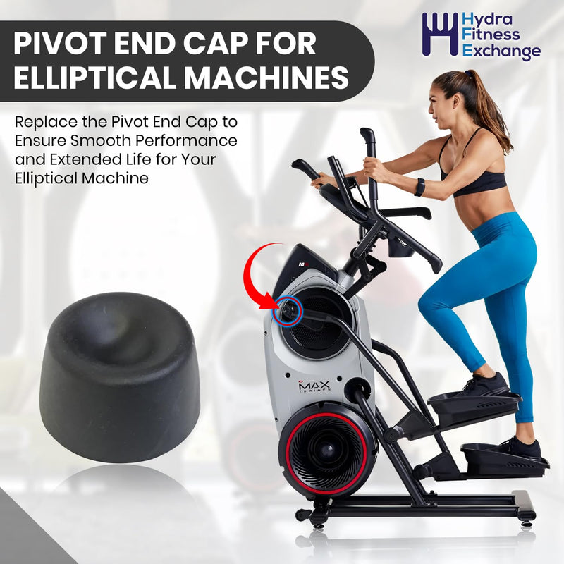 Hydra Fitness Exchange Pivot End Cap 8002576 – Compatible with Bow-Flex Max Trainer M3, M5, M6, M7, M8 Elliptical – Exercise Machine Replacement Part - Black