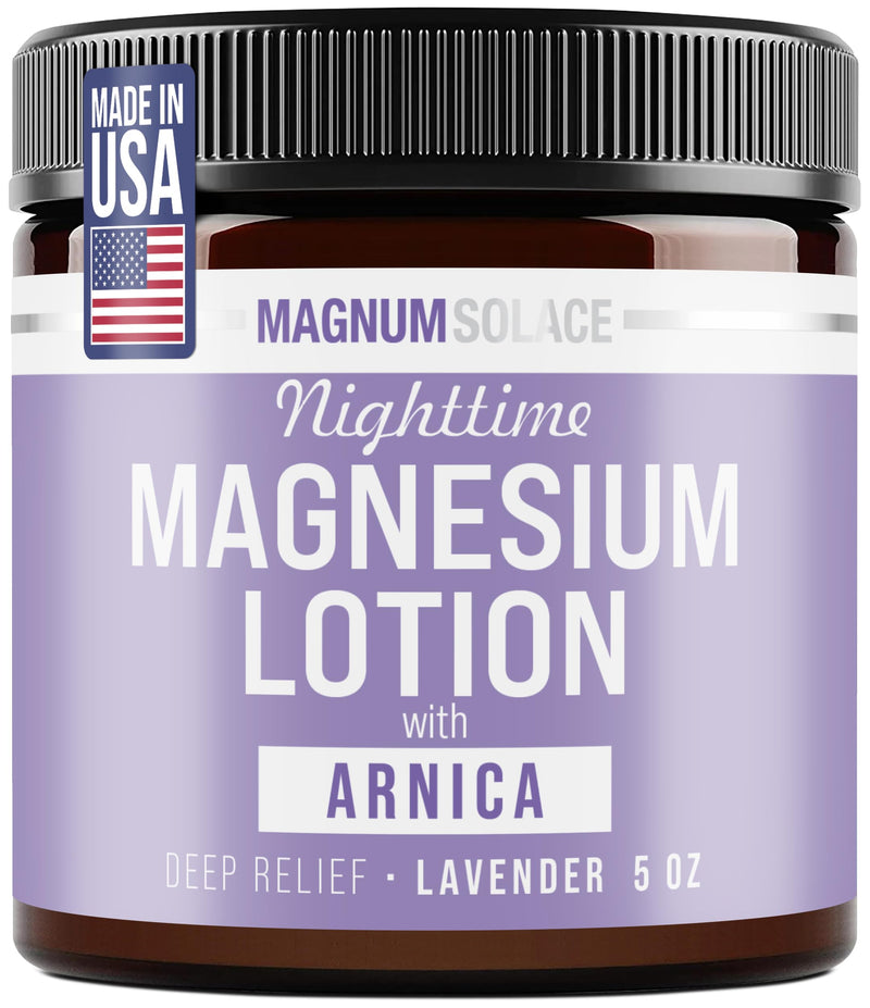 Magnum Solace Nighttime Magnesium Lotion with Arnica – Highly Concentrated Magnesium for Muscles & Joints – Apply to Legs or Feet Before Bed – Skin-Friendly - BeesActive Australia