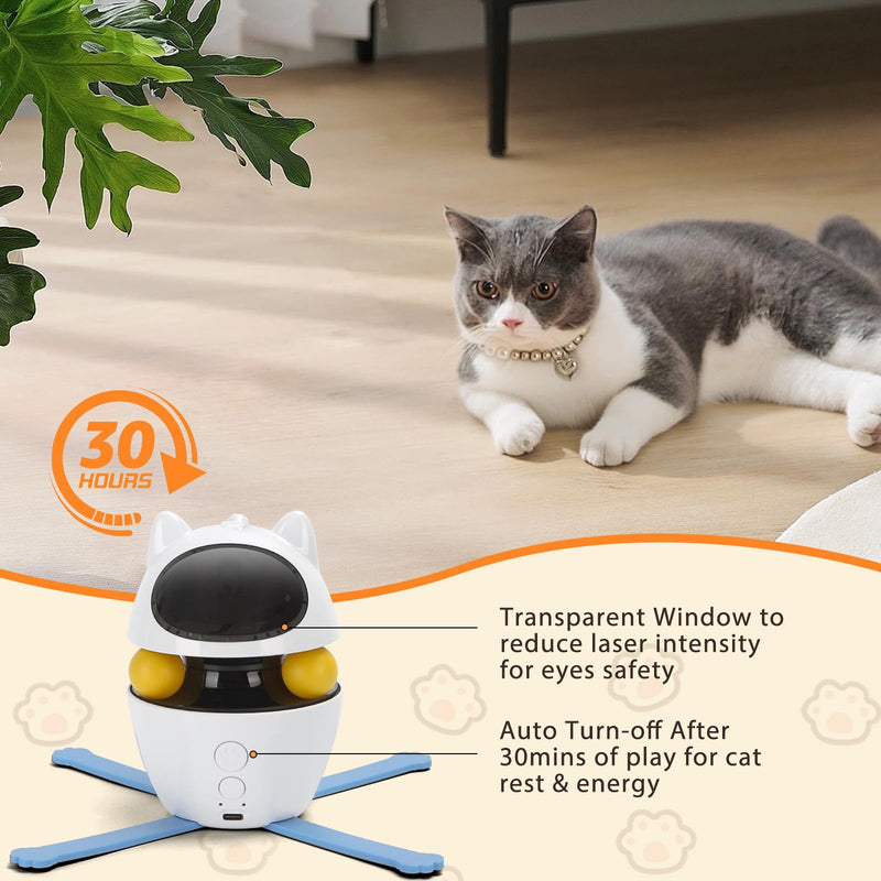 Nobleza 3-in-1 Cat Laser Toy with Feather Trackball, Rechargeable Pet Interactive Pointer Red Light Game, 3 Modes Random Trajectory Motion Activated Boredom Buster for Cat Self Play Home Indoor - BeesActive Australia