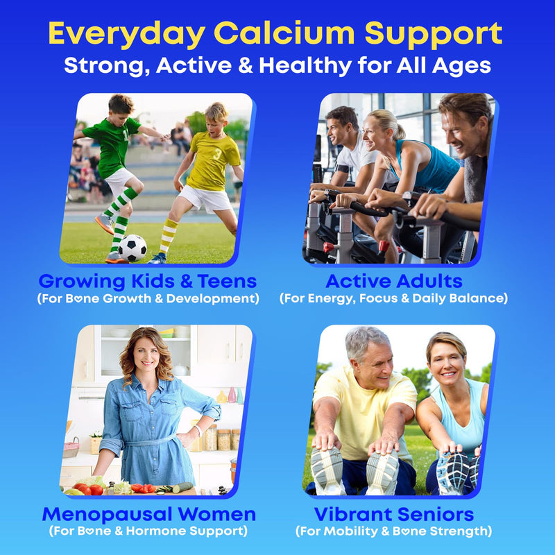 180 Count Calcium Citrate Gummies 1200 mg with Vitamin D3, K2, Magnesium & Zinc, High Absorption Calcium Supplements for Women & Men for B0ne, Muscle & Immune Support, Sugar Free, Mixed Berry Flavor 90 Count (Pack of 2)