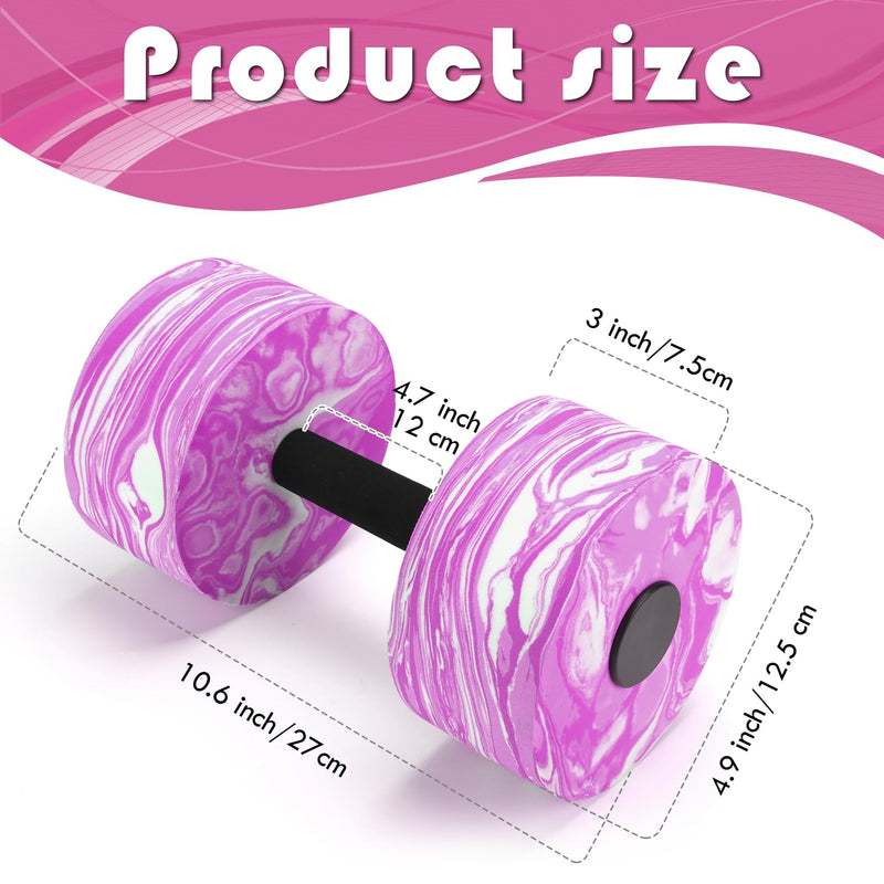 Aquatic Exercise Dumbbells, 2PCS Aqua Fitness Barbells, High-Density EVA-Foam Dumbbell Set, Pool Weights Dumbbells Set for Water Aerobics Weight Loss, Pool Fitness, Water Exercise Pink - BeesActive Australia