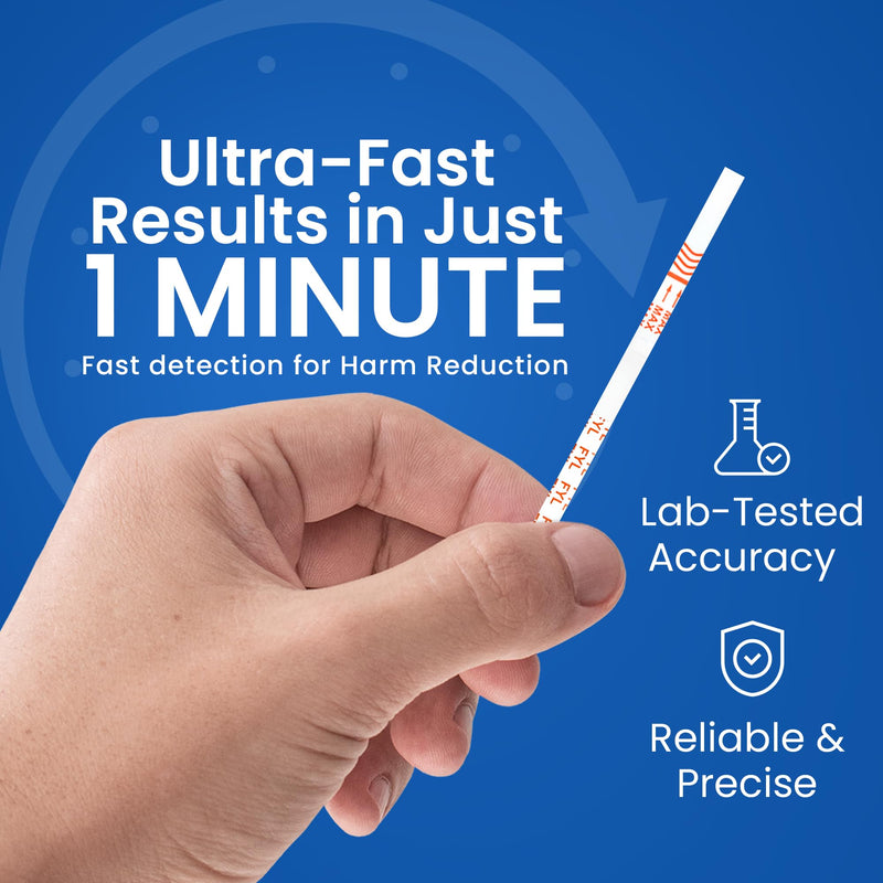 Fentanyl Test Strips | Results in 1 Min | Fast & Accurate | Precision Test Strips for Drug Testing | Detect Trace Amounts | Fentanyl Test Strips for Powder and Liquid - 5 Pack