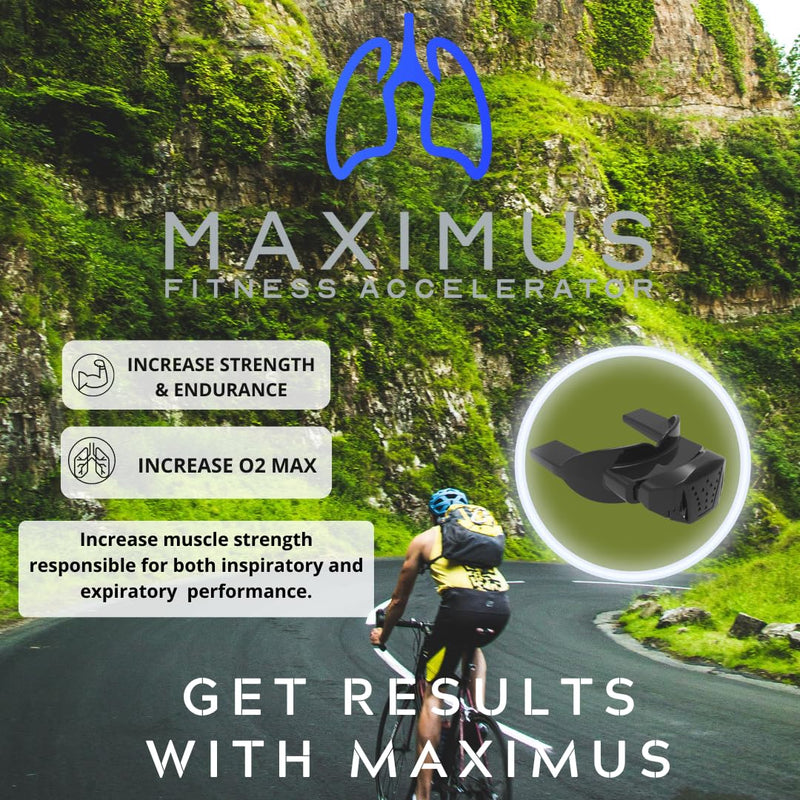 Maximus Lung Trainer Device | VO2 Max Trainer for Endurance Training, Breathing Exercise & Lung Capacity, Portable Resistance Exerciser for Supporting Fitness & Oxygen - BeesActive Australia