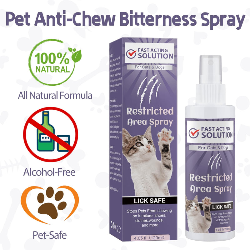 Cat Deterrent Spray. 120ML Cat Repellent Indoor for Cat and Kitten. Cat Scratch Furniture Protector. Effective Cat Repellent Spray for Furniture, Plants, Floors, Curtains, Sofas, Indoor & Outdoor Use. - BeesActive Australia