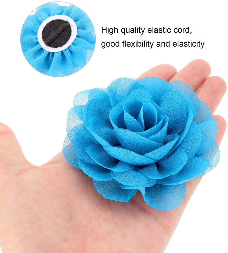 WILLBOND 26 Pieces Pet Collar Flowers Multi-Color Dog Charms Flower 5 cm Pet Flower Bow Tie for Cat Puppy Dog Collar Grooming Accessories, 26 Colors - BeesActive Australia