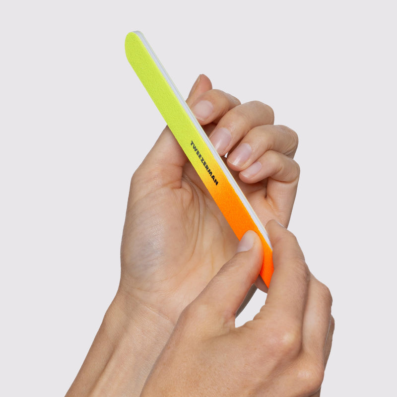 Tweezerman Stainless Steel Nail Clipper Combo Set with Three Neon Nail Files Stainless Steel W/Nail Files