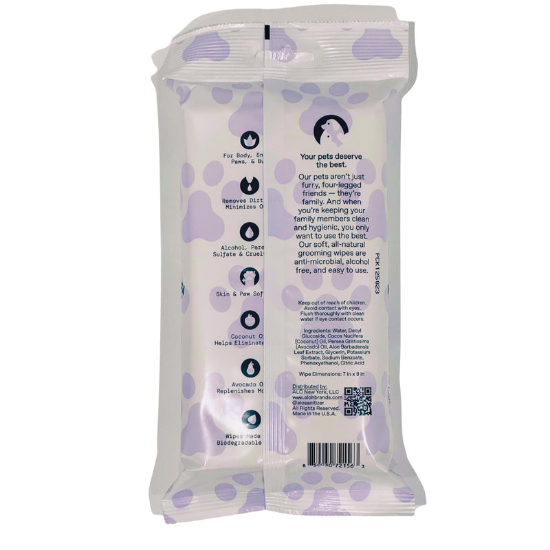 ALŌH Hypoallergenic | All-Natural | Multi-Purpose Pet Wipes, Unscented 50ct Wipes Unscented (1 Pack) - BeesActive Australia