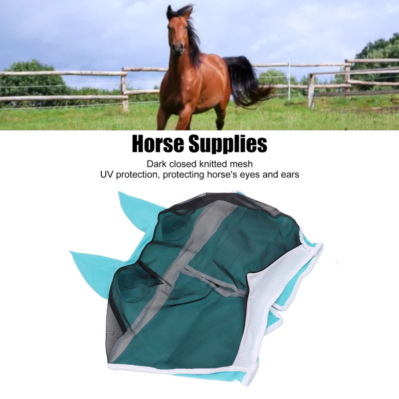 Horse Fly MasksHorse Fly Mask for Horses with Ears, Horse Fly Mask Protective for Farm (Blue) Other Breeding Supplies S Blue - BeesActive Australia