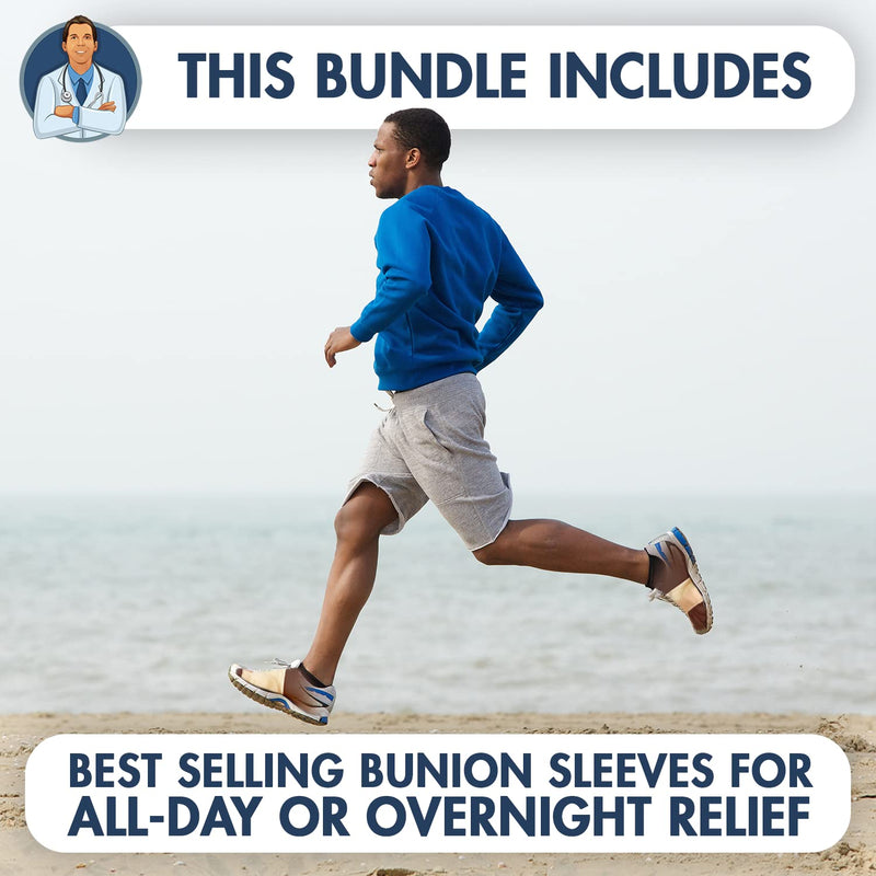 Dr. Frederick's Original Super Bunion Bundle - 14 ct - Kit with Bunion Sleeves, Pads, Splints & Cushions - Pain Relief for Men & Women - Large - W7-14 | M5-13 - BeesActive Australia