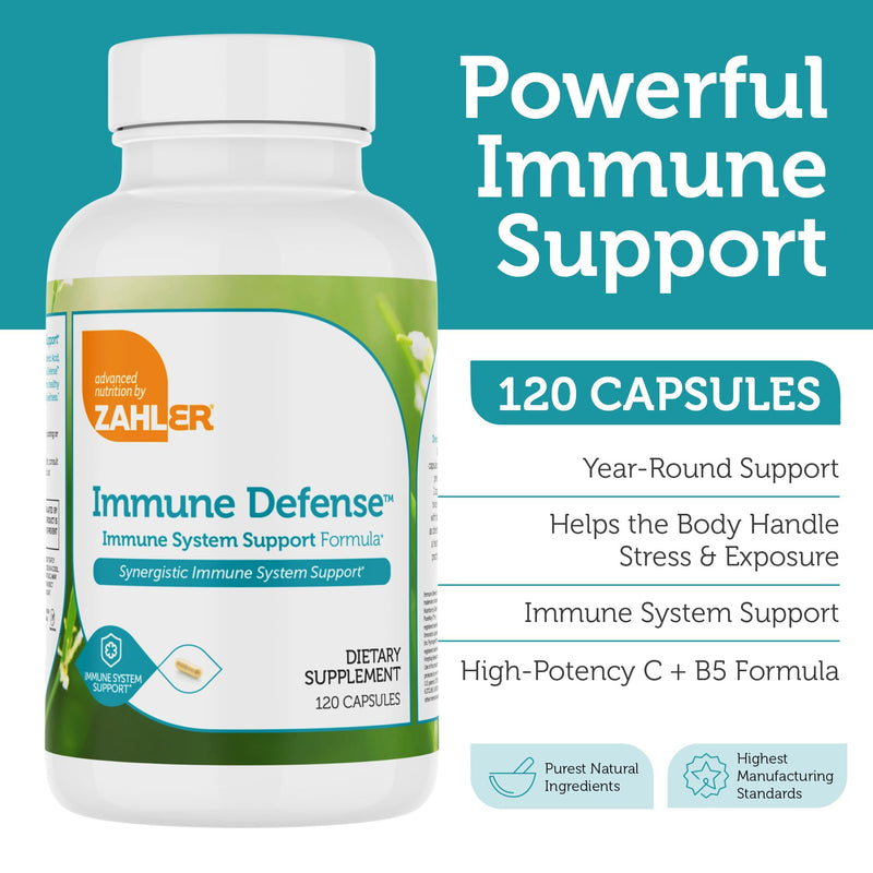 Zahler Immune Defense, Immune System Support, Certified Kosher, 120 Capsules
