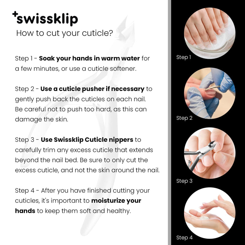 Swissker by Swissklip Cuticle Trimmer, Cuticle Remover, White Elephant gifts, Cuticle Nippers, Cutter, Nail Nipper used along with Cuticle Pusher Tool, Nail Cuticle Trimmer (1) - BeesActive Australia
