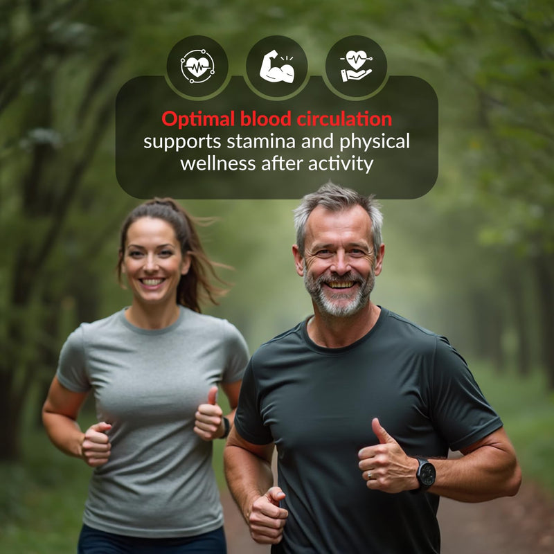 Herbal Circulation Support Capsules 180s | Supports Circulatory Wellness with Hawthorn, Garlic, Ginkgo, Cayenne, Milk Thistle, Bilberry & Valerian | Supports Vitality & Daily Wellness