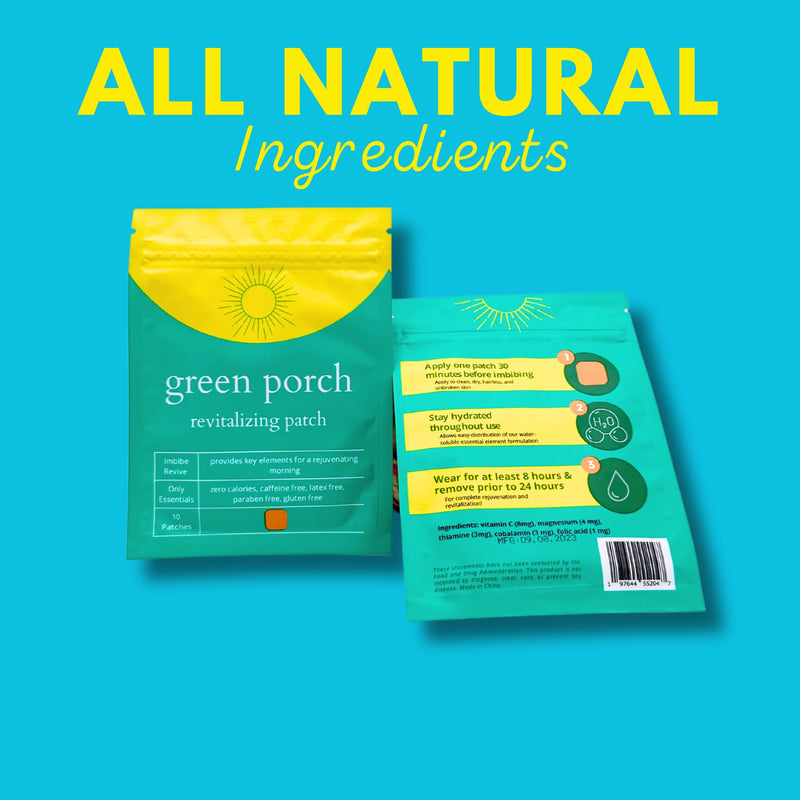 Premium Recovery Patches – Vitamin B12, Magnesium, Vitamin C, Folic Acid & Thiamine – Wellness, Energy Support & Travel – Skin-Friendly & Waterproof – 10 Individual Patches
