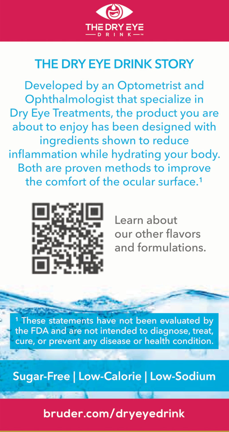 l Ultimate Hydration for Dry Eyes l Sugar-Free Electrolyte Powder Packets l Blended with Vitamins, Green Tea, Turmeric, Taurine, and DHA l 5g x 20 Packets (Mixed Berry) Mixed Berries