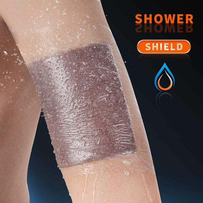 EalionMed Transparent Dressing, Wound Bandage, Adhesive Patch, 4'' x 4.75'', 50 Pack, Clear, Breathable, Comfortable, Shower Shield, Tattoo Bandage 50 Count (Pack of 1) - BeesActive Australia