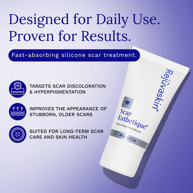 Rejuvaskin RejuvaSil Silicone Scar Gel, Scar Treatment for Surgical Scars, Burns, Keloids, Acne Scars on Face & Body, 30ml 30 ml (Pack of 1) - BeesActive Australia