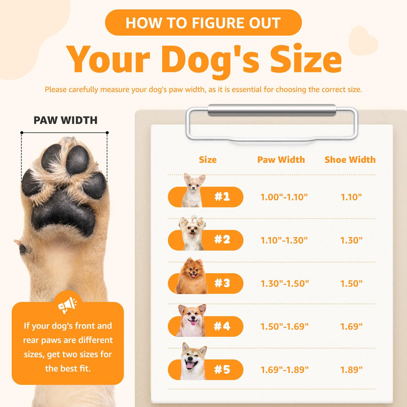 Dog Shoes Small Size Dogs - Dog Boots & Paw Protectors for Hot Pavement Winter Rain Snow, Waterproof Dog Booties with Reflective Strap for Outdoor Hiking Walking Running Training Size 3 #3 - BeesActive Australia