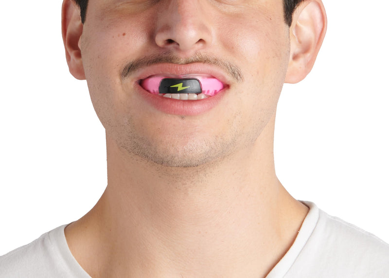 Zone Mouthguard Sports Mouth Piece Starter Kit - Comfort-Fit Mouth Piece, Replacement Putty, & Carry Case. Comfort fit in Minutes. M.O.R.A. Technology. No Boil, No Pain for Youth (Pink) Pink - BeesActive Australia