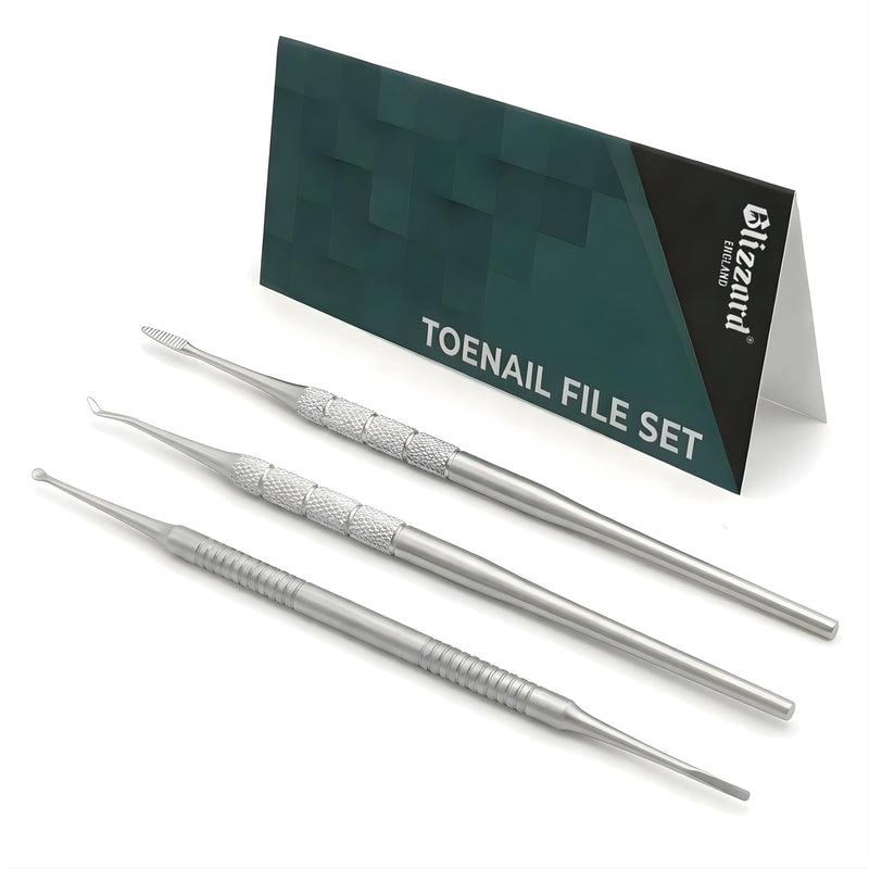 Blizzard Blacks Files and Probe Podiatry Tools German Forged - Blacks File Spoon and Swan Neck Probe Chiropodist Kit (3) Blacks File/ File-Spoon/ Swan Neck Probe - BeesActive Australia