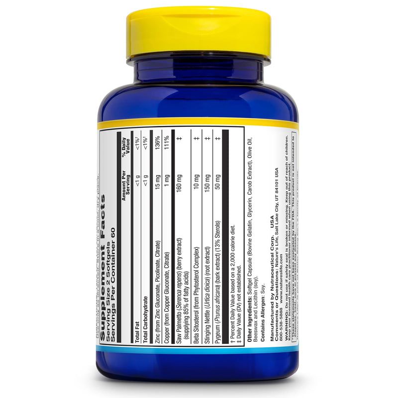 Nature's Life Prostate Support Softgel, 120 ct