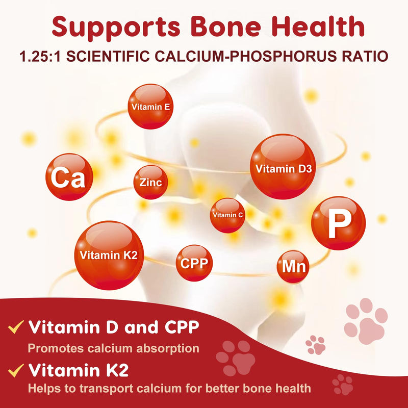 Glucosamine for Dogs, Joint Supplement for Dogs with Chondroitin, MSM, Omega-3, Turmeric and Vitamins for Pain Relief, Dog Joint Supplement with Calcium and Phosphorus for Bone Health, 120 Soft Chews 120 count