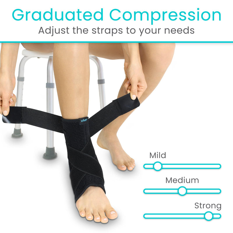 Vive Ankle Brace – Plantar Fasciitis Brace & Ankle Compression Sleeve for Achilles Tendonitis Relief, Heel Spur Support Wrap for Sprained Ankle, Tendon, Foot Pain, Heel Spur, Running Feet Sprain - BeesActive Australia