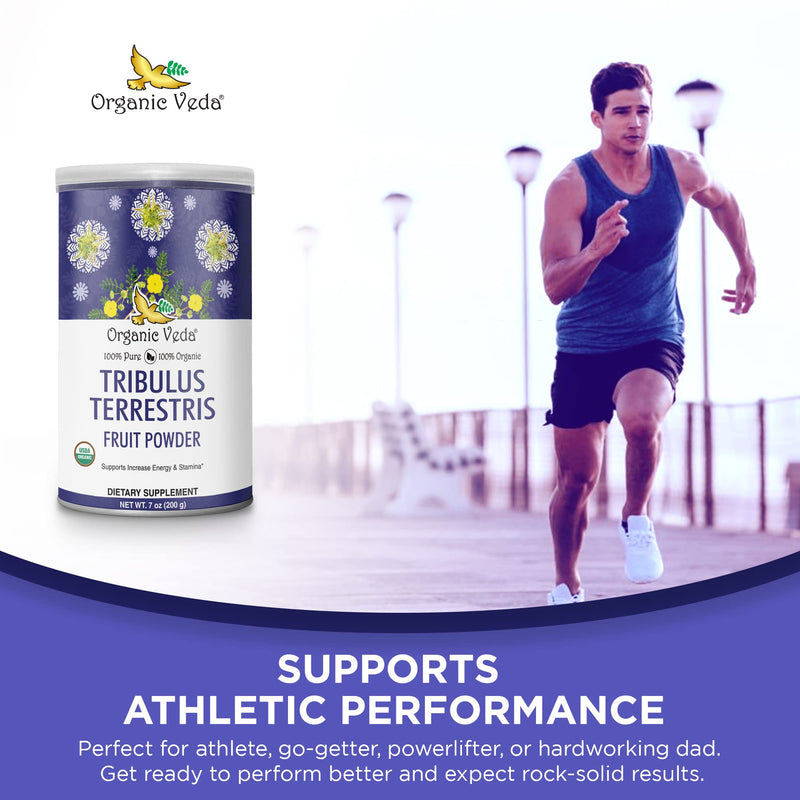 Organic Veda Tribulus Terrestris Powder for Men & Women - 100% Pure Tribulus Terrestris Herbal Dietary Supplement - Improves Focus, Muscles Strength, Boost Energy & Stamina - USDA Certified - 7oz Tribulus Terrestris Powder (7 oz) - BeesActive Australia