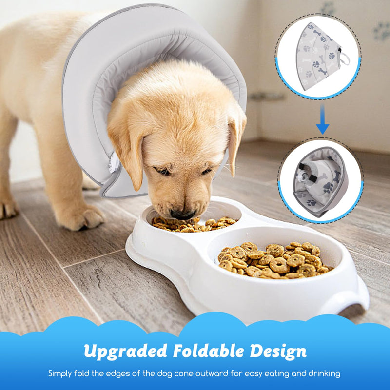 Nobleza - Foldable neck collar for dogs and cats, adjustable dog collar, dog collar, leak protection for dogs, soft protective collar for dogs, prevention of injuries or wounds licking or scratching, XS neck circumference: 13cm-18.5cm - BeesActive Australia