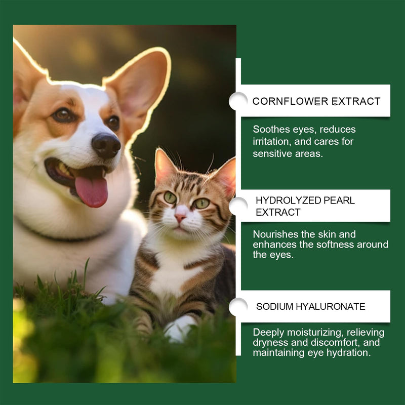 Dog Eye Drops,2pcs Pet Eye Drops,Eye Drops for Dogs,Cat Eye Drops,Dogs Cats Eye Drops for Infection,Gentle Dog Eye Drops,for Dog and Cat Infection,Dry,Itchy,Tear Stain Eyes