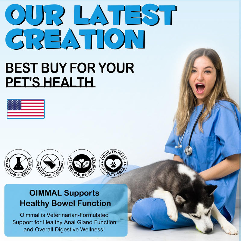 Anal Gland Soft Chew Treats with Pumpkin for Dogs，150 Count Digestive Enzymes, Probiotics Fiber Supplement for Dogs
